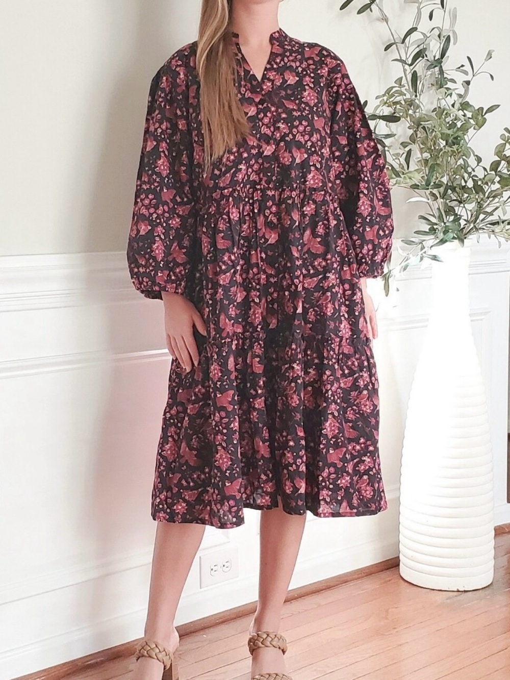 Victoria Dunn Secret Garden Collection Folly Maxi dress in a chinoiserie print